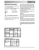 Предварительный просмотр 20 страницы Zanussi ZOB 150 User Information