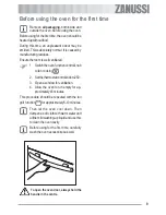 Предварительный просмотр 9 страницы Zanussi ZOB 181 User Information