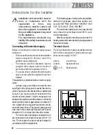 Предварительный просмотр 24 страницы Zanussi ZOB 181 User Information