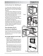 Предварительный просмотр 25 страницы Zanussi ZOB 181 User Information