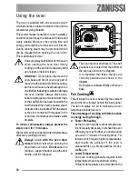 Предварительный просмотр 10 страницы Zanussi ZOB 230 User Information