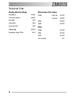 Предварительный просмотр 20 страницы Zanussi ZOB 230 User Information