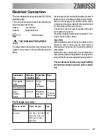 Предварительный просмотр 21 страницы Zanussi ZOB 230 User Information