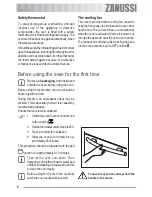 Preview for 8 page of Zanussi ZOB 231 User Information