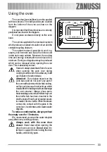 Предварительный просмотр 33 страницы Zanussi ZOB 240 User Manual