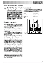 Предварительный просмотр 43 страницы Zanussi ZOB 240 User Manual