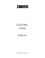 Zanussi ZOB 331 Instruction Booklet preview