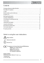 Предварительный просмотр 3 страницы Zanussi ZOB 341 User Information