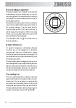 Предварительный просмотр 8 страницы Zanussi ZOB 341 User Information