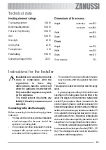 Preview for 21 page of Zanussi ZOB 341 User Information