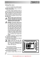 Предварительный просмотр 14 страницы Zanussi ZOB 461 User Manual