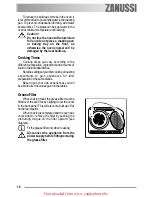 Предварительный просмотр 18 страницы Zanussi ZOB 461 User Manual