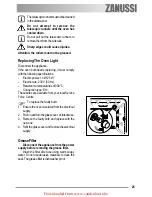 Предварительный просмотр 25 страницы Zanussi ZOB 461 User Manual