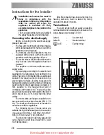 Предварительный просмотр 28 страницы Zanussi ZOB 461 User Manual