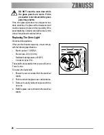 Предварительный просмотр 28 страницы Zanussi ZOB 492 User Information