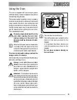 Предварительный просмотр 15 страницы Zanussi ZOB 550 User Manual