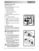 Предварительный просмотр 28 страницы Zanussi ZOB 550 User Manual