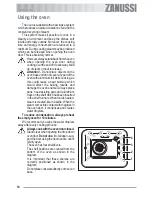 Предварительный просмотр 14 страницы Zanussi ZOB 562 User Manual