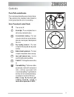 Предварительный просмотр 7 страницы Zanussi ZOB 580 User Manual