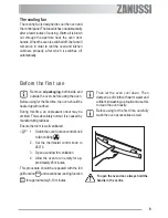 Предварительный просмотр 9 страницы Zanussi ZOB 580 User Manual