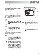 Предварительный просмотр 15 страницы Zanussi ZOB 580 User Manual