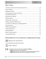 Предварительный просмотр 38 страницы Zanussi ZOB 580 User Manual