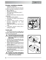 Предварительный просмотр 62 страницы Zanussi ZOB 580 User Manual