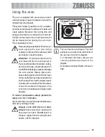 Preview for 15 page of Zanussi ZOB 582 User Information