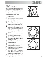 Предварительный просмотр 7 страницы Zanussi ZOB 592 User Information