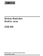 Предварительный просмотр 1 страницы Zanussi ZOB 655 Instruction Booklet