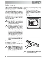 Предварительный просмотр 10 страницы Zanussi ZOB 680 User Manual