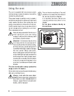 Предварительный просмотр 12 страницы Zanussi ZOB 691 User Manual