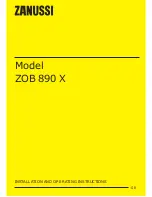 Предварительный просмотр 1 страницы Zanussi ZOB 890 X Installation And Operating Instructions Manual