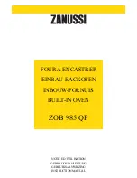 Предварительный просмотр 1 страницы Zanussi ZOB 985 QP Instruction Manual