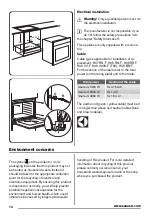 Предварительный просмотр 14 страницы Zanussi ZOB21601 User Manual