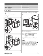 Предварительный просмотр 17 страницы Zanussi ZOB25601 User Manual