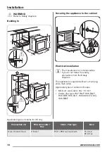 Preview for 18 page of Zanussi ZOB35301BK User Manual