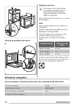 Предварительный просмотр 42 страницы Zanussi ZOB35602XK User Manual