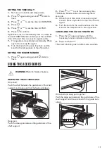 Предварительный просмотр 11 страницы Zanussi ZOB65902XU User Manual