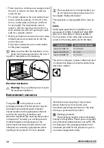 Предварительный просмотр 18 страницы Zanussi ZOG11311XK User Manual