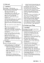 Preview for 71 page of Zanussi ZOHNQ3K2 User Manual