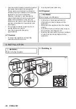 Предварительный просмотр 36 страницы Zanussi ZOPKA6KN User Manual