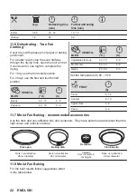 Предварительный просмотр 22 страницы Zanussi ZOPNX6X2 User Manual