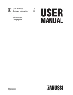 Предварительный просмотр 1 страницы Zanussi ZOS35802 User Manual