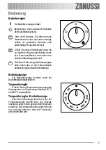 Предварительный просмотр 7 страницы Zanussi ZOU 132 User Manual