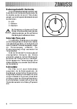 Предварительный просмотр 8 страницы Zanussi ZOU 132 User Manual