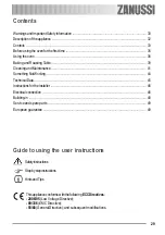 Предварительный просмотр 29 страницы Zanussi ZOU 132 User Manual