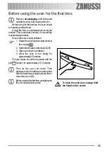 Предварительный просмотр 35 страницы Zanussi ZOU 132 User Manual