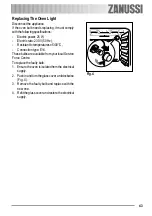 Предварительный просмотр 43 страницы Zanussi ZOU 132 User Manual