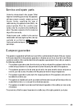 Предварительный просмотр 49 страницы Zanussi ZOU 132 User Manual